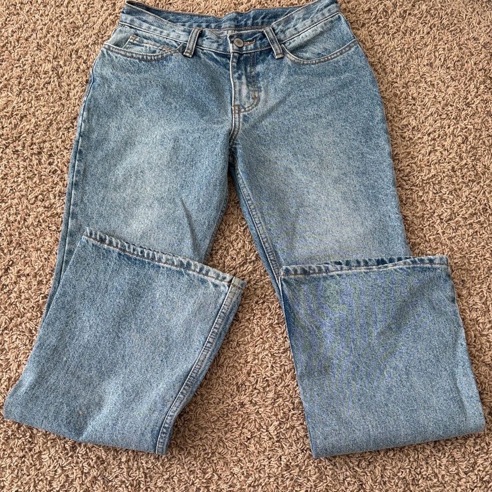 Brandy Melville Light Blue Wide-Leg Jeans